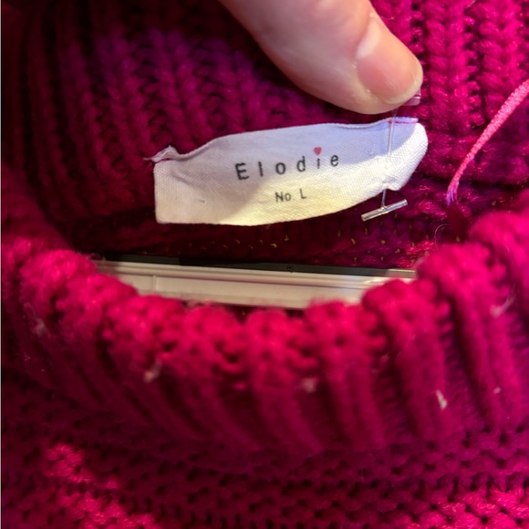 Elodie Fuchsia Textured Knit Sweater - Picture 2 of 2